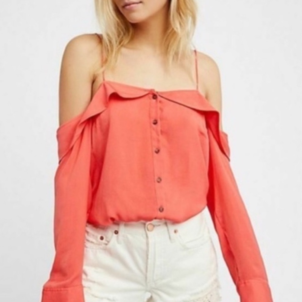 New with tags Free People Walk This Way Off-Shoulder Top size S